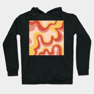 groovy abstract 70's wave print Hoodie